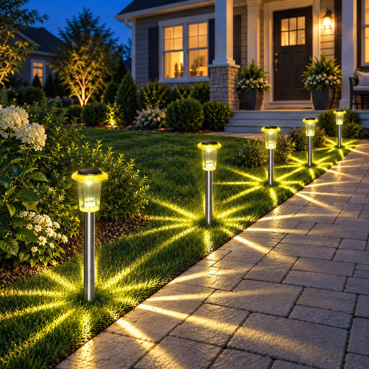 Solar Pathway Lights (Lemon Yellow)