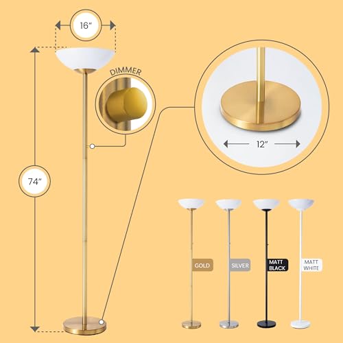Modern Floor Superlamp 10000 Lumen (Silver)