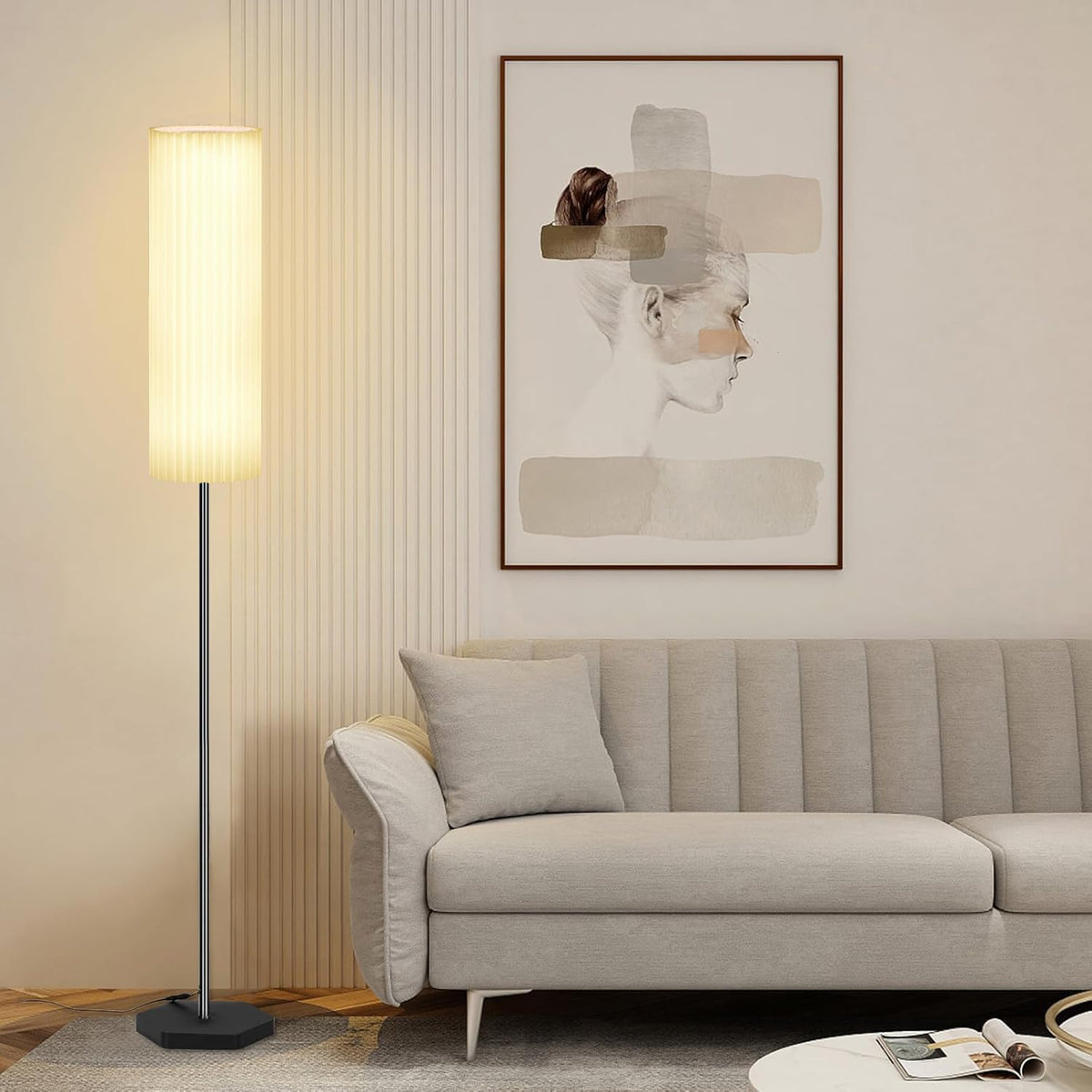 Drum Lamp Shade for Floor Lamps and Chandelier (15.7"x6.1"x6.1")