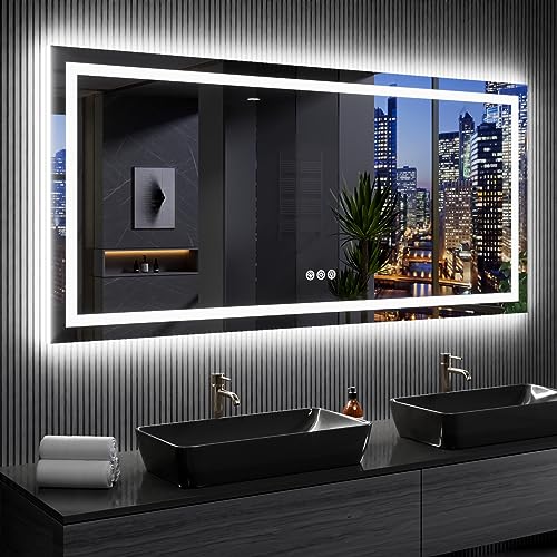 77"X36" RGB LED Bathroom Mirror with Lights (Rgb / 77"L x 36"W)