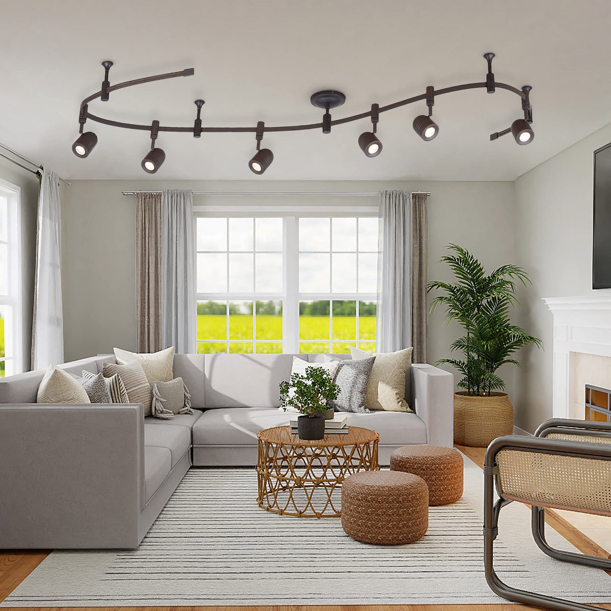 21903 000 Transitional 6 (6-Light / Dark Bronze)