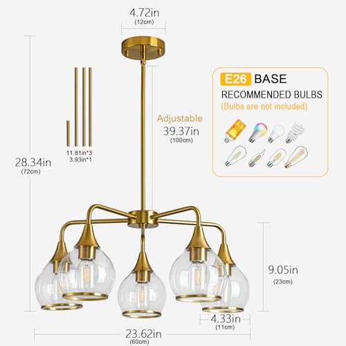 Island Light for Kitchen (Gold / 5-Light-A)