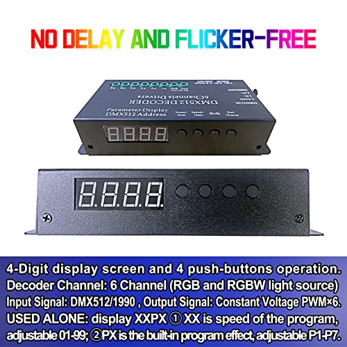 DC 5V 24V 6 Channel DMX512 Decoder LED Controller (6-Channel DMX512 Decoder)