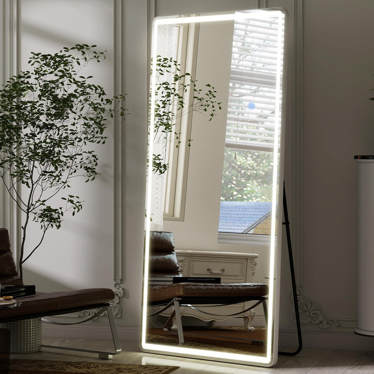 Full Length Mirror with LED Lights (Rectangle / 65"L x 24"W)