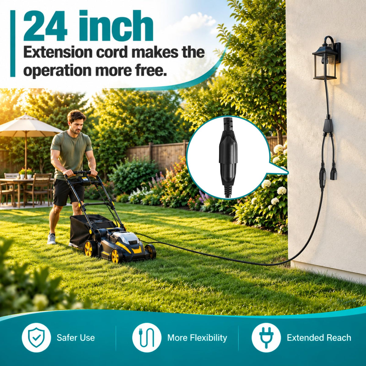 1 Pcs 2 in 1 E26 (12" / Black)