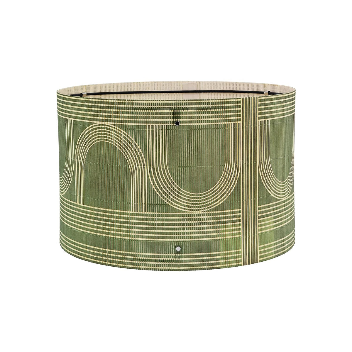Pendant Lamp Shade Modern Minimalist Art Deco 13.8x9 Inch (Green Geometric)