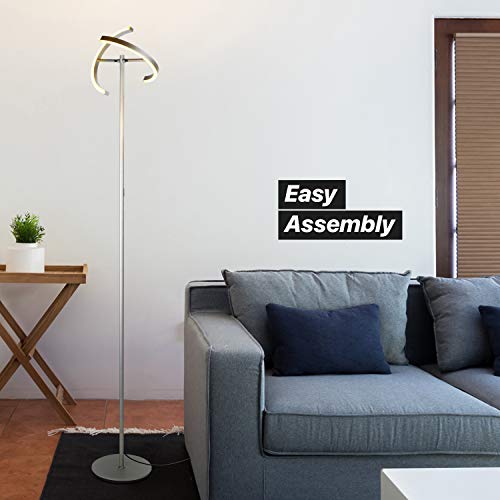 Halo Split Floor Lamp (Platinum Silver)