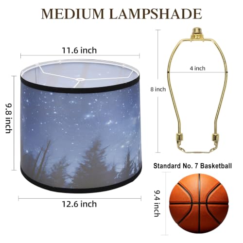 Drum Lamp Shades Set of 2 (Forests-Starry Sky-2)