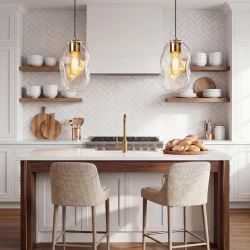 Pendant Lights Kitchen Island (Gold-11.4"H / 2 Pack)