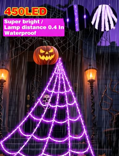 Spider Webs Halloween Decorations Lights