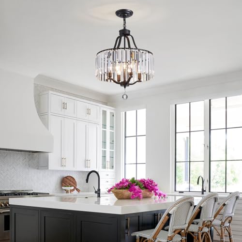 Black Crystal Chandeliers for Dining Room (169-Black)
