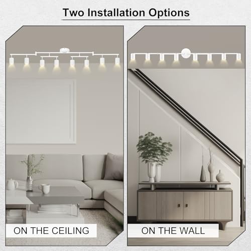 8 Light Track Lighting Fixtures Ceiling (8 light-white)