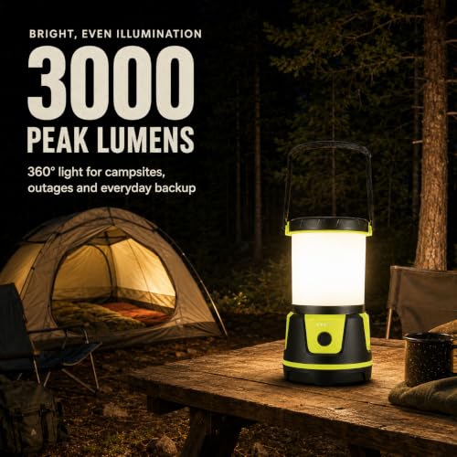 3000 Lumen Rechargeable Emergency Light (Yellow)