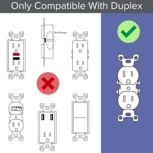 2 Pack SnapPower GuideLight [For Duplex Outlets] (Duplex / White)