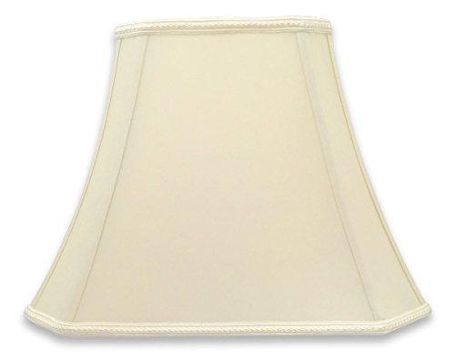 DSO-68-16EG Rectangle Cut Corner Bell Designer Lamp Shade, (6.25x8) x (11x16) x 12, Eggshell ((6.25 x 8) x (11 x 16) x 12 / Eggshell)