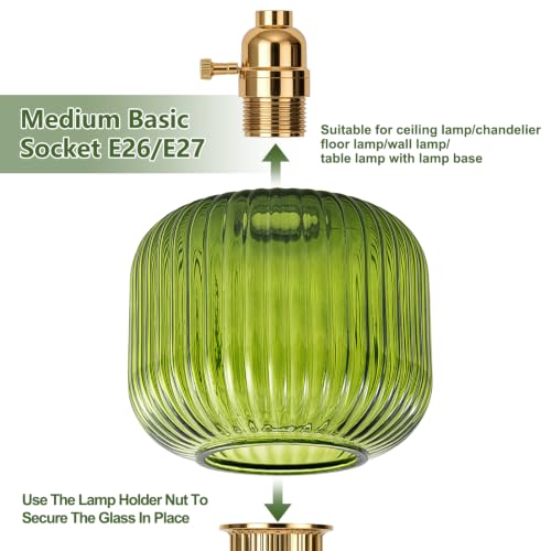 Tulip Lamp Shades Replacement (Green Oval)