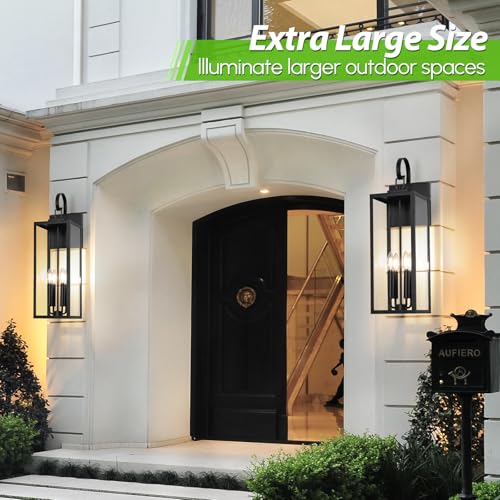 25" Extra Large Outdoor Wall Light (Matte Black / 25.2")