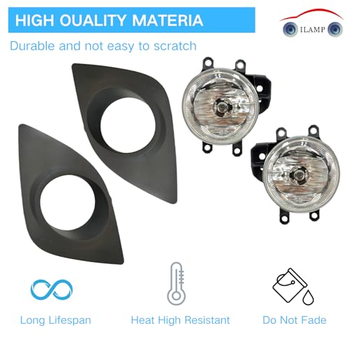 Front Fog Lamps Assembly Compatible with Toyota Corolla 2014 2015 2016 AM (Fit for Corolla 2014-2016)