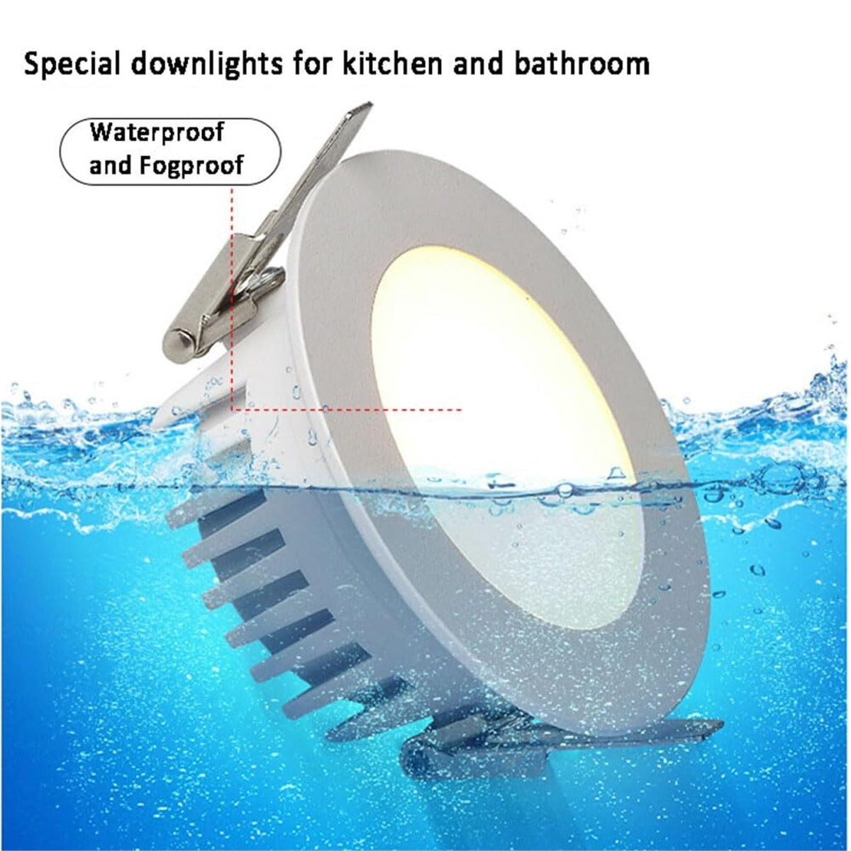 3Pcs Recessed Ceiling Light (12w / White light)