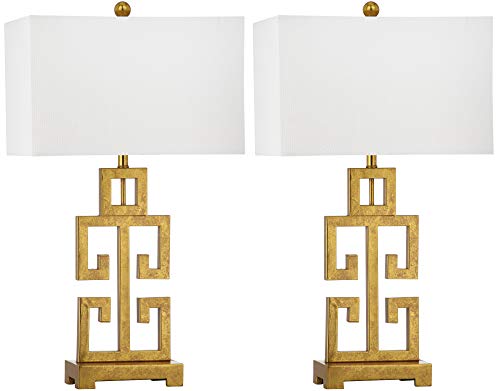 Greek Key Table Lamp Set of 2 (Antique Gold - Set of 2)
