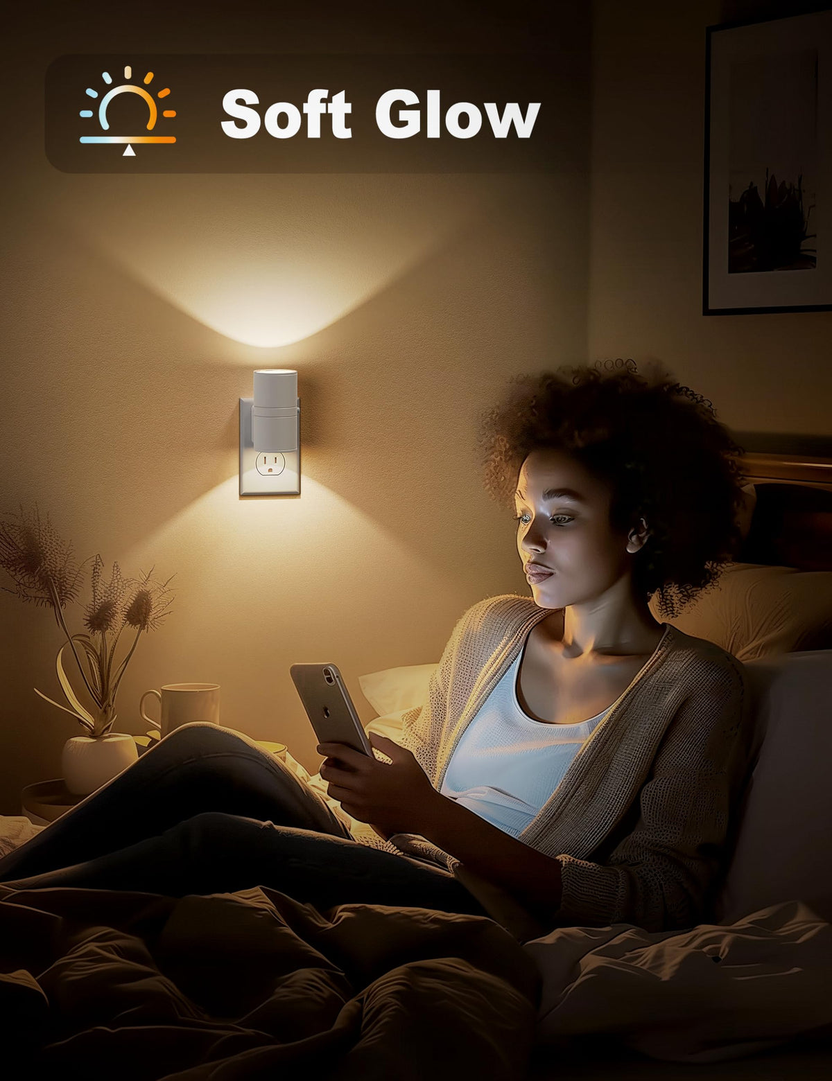 Night Lights Plug into Wall (White)