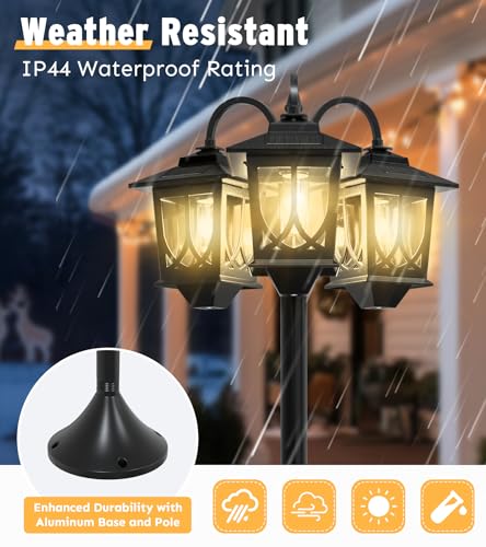 74inch Solar Lamp Post with Planter