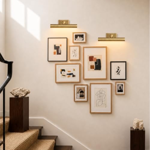 12 inch Brass Picture Light Hardwired Picture Lights for Wall (Brass / 12in)