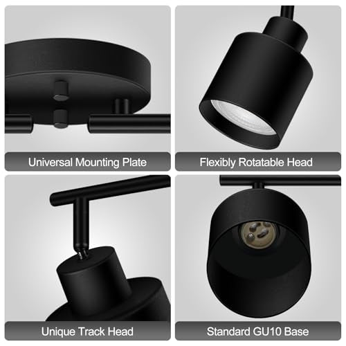 4 Light Led Track Lighting (4 light Black)