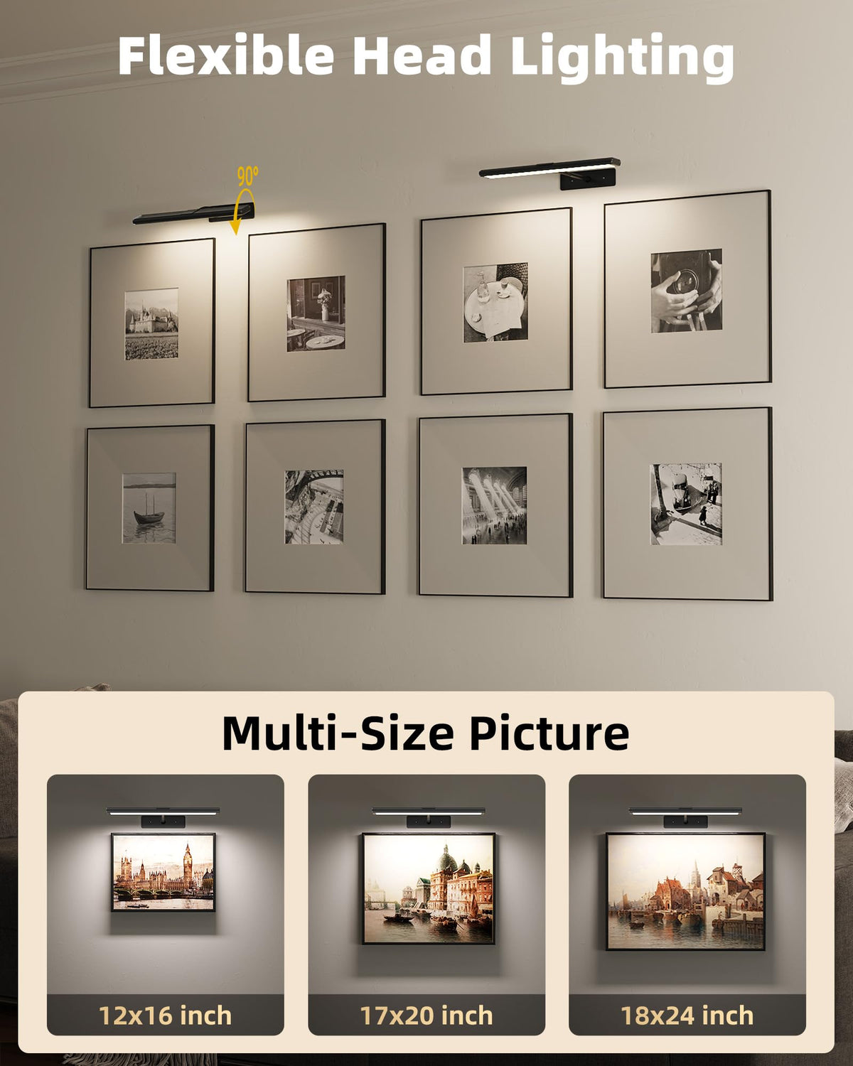 Picture Light for Wall (Black / 16inch)
