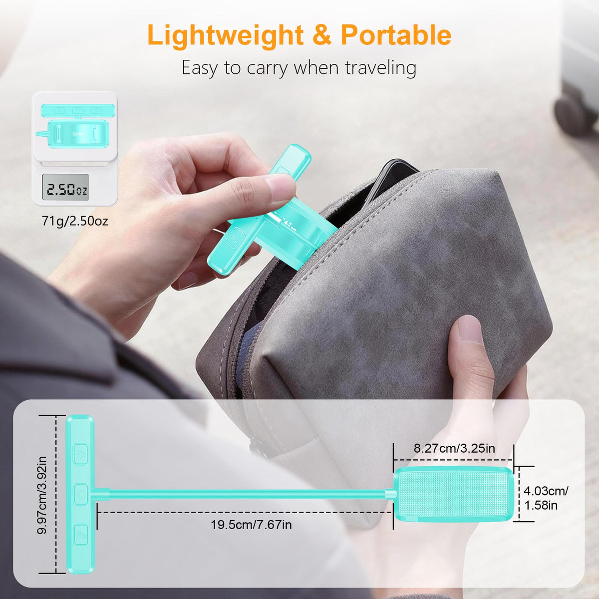 19 LED Rechargeable Book Light for Reading in Bed (Blue)