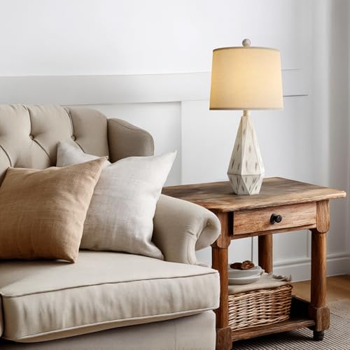 23'' Farmhouse Table Lamps Set of 2 (Medium - Washed White)