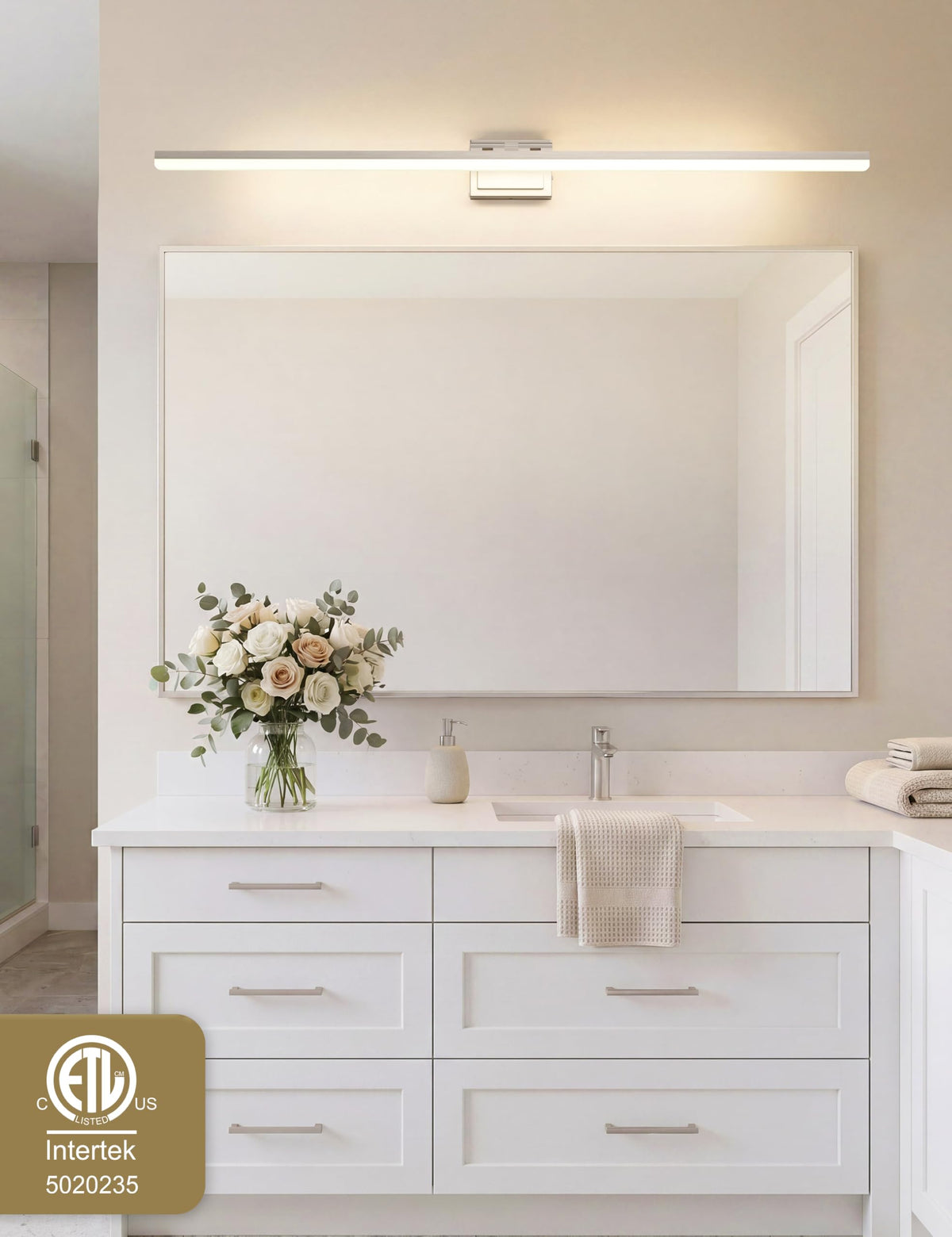 Modern Bathroom Vanity Light 55 inch (Brushed Nickel / 55 inch)