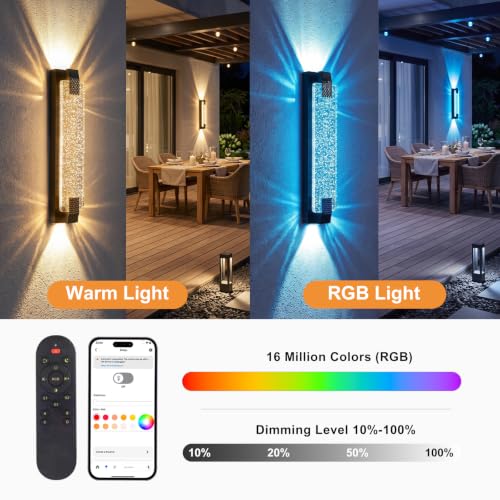 RGB Outdoor Wall Light (Antique Brass / 23.6 Inch)