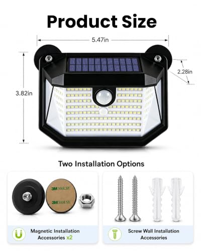 Magnetic Solar Lights Outdoor (Magnetic Mount / 4Pack)