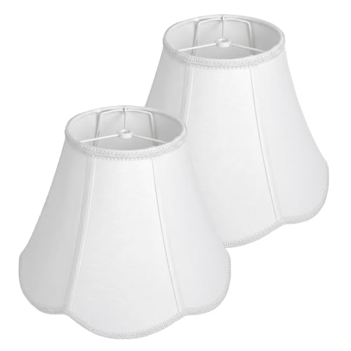 White Bell Lamp Shades Set of 2 (White)