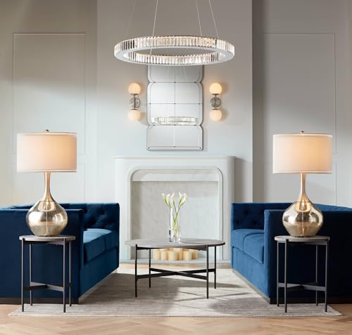 Swift 30 1 2" Chrome Large Table Lamp Mercury Glass Modern (Single)