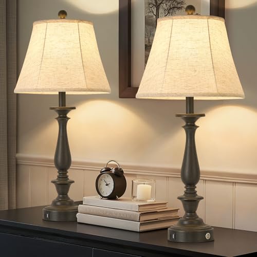 28.5'' Farmhouse Table Lamp Set of 2 (Antique Rust / 28.5'')