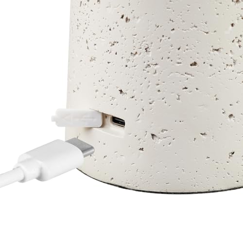 Novogratz x Globe 10" 3.5W LED Integrated Rechargeable Table Lamp (Off-White)
