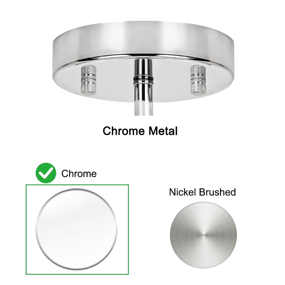 Chrome Crystal Ceiling Light Fixture (12in - 3 light - B / Chrome)