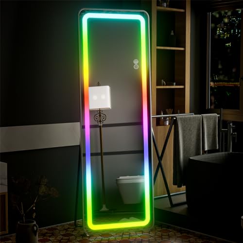 LED Full Length Mirror (Rgb Mirror-rectangular / 63"L x 20"W)