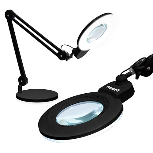 LED Magnifying Lamp with Base (Black / 7-inch Lens, Non-CCT with Base)
