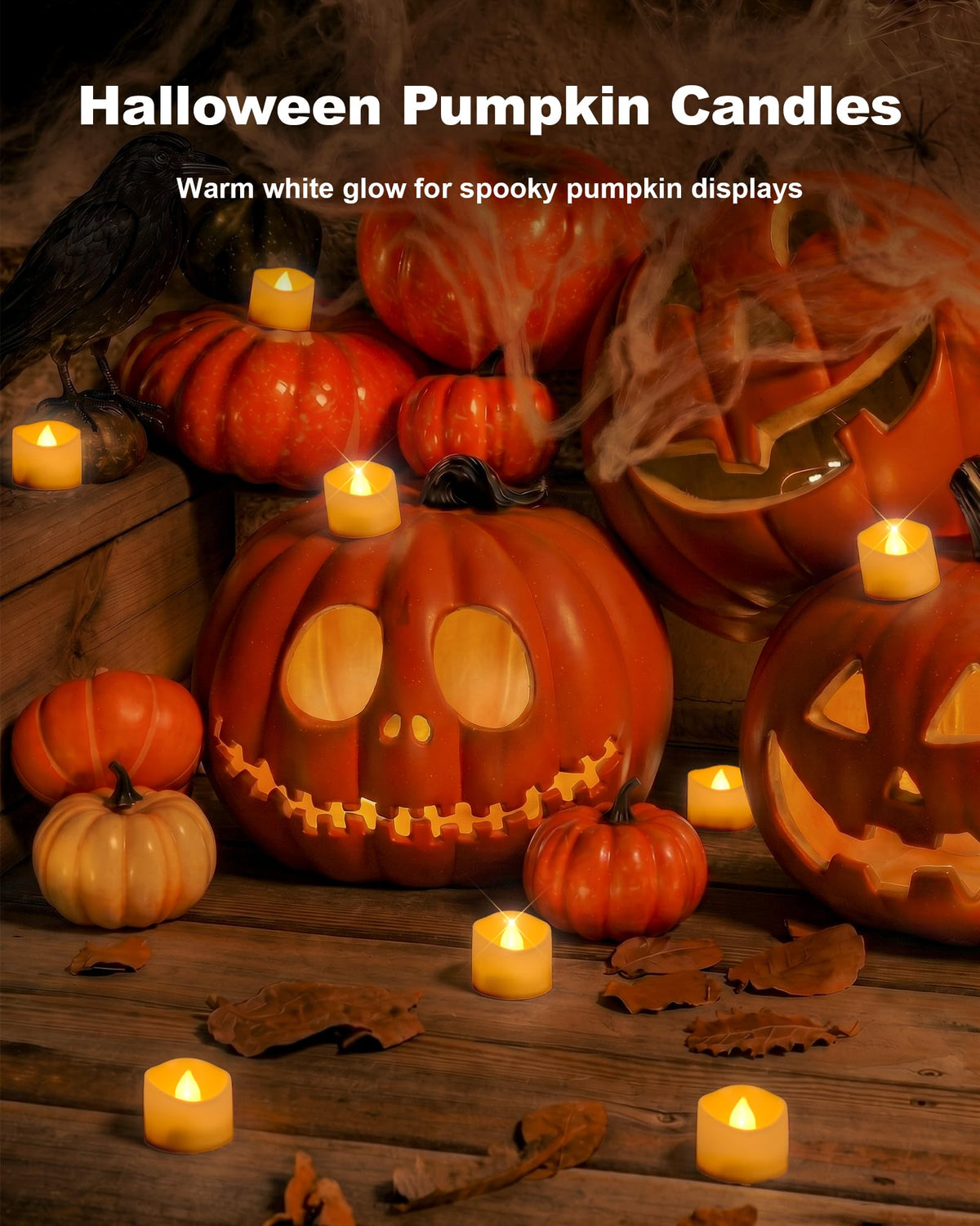 Flameless Tea Lights Candles Battery Operated - 50 Pack