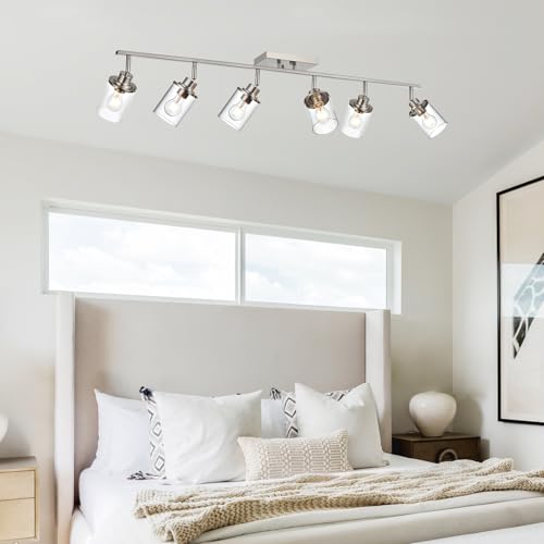 6 Light Track Lighting Kit Brushed Nickel Track Lighting Fixtures (Brushed Nickel / 6 Light)
