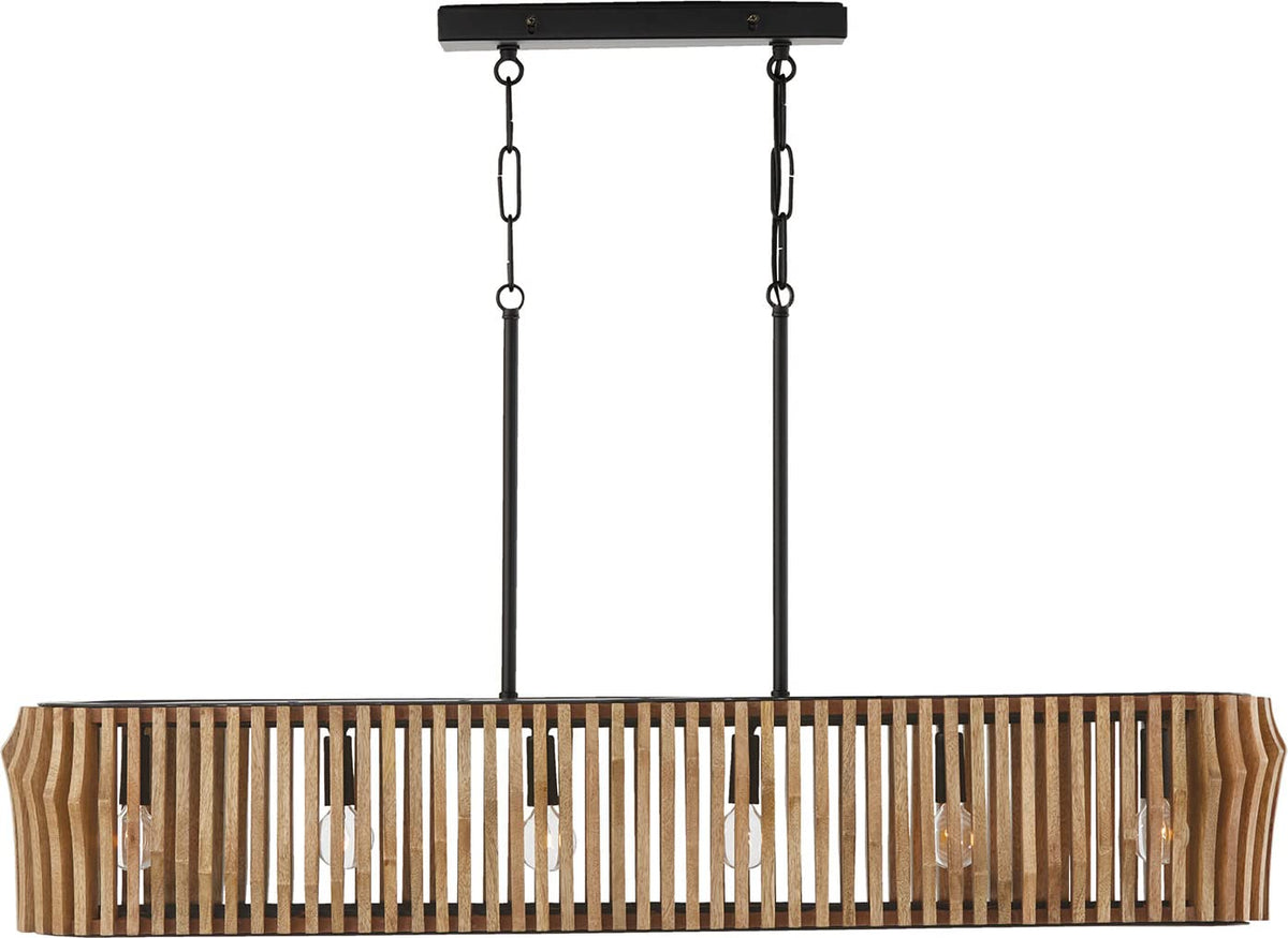 Capital Lighting 844661WK Archer Modern Artisan (41"W / Light Wood and Matte Black)