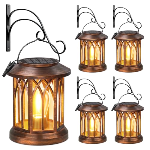 Solar Lanterns Outdoor Waterproof 4 Pack (Classic Copper / 4 Pack)