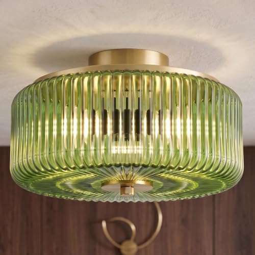 3 Light Gold Flush Mount Ceiling Light
