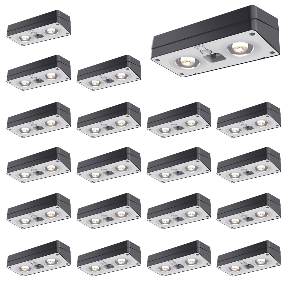 Solar Fence Lights 20 Pack (Black / 20Pack)