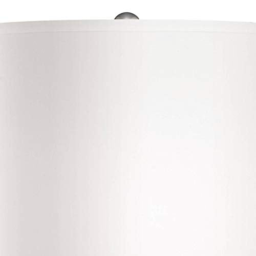 Luffa 32" Large Table Lamp Silver Sleek Brushed Nickel Skinny Gourd