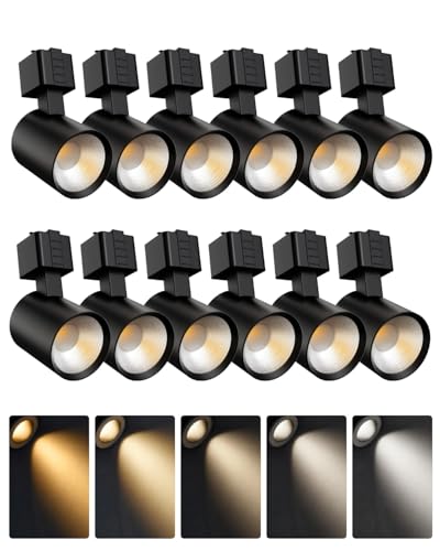 12 Pack LED Track Lighting Heads (Black / 12 Pack)