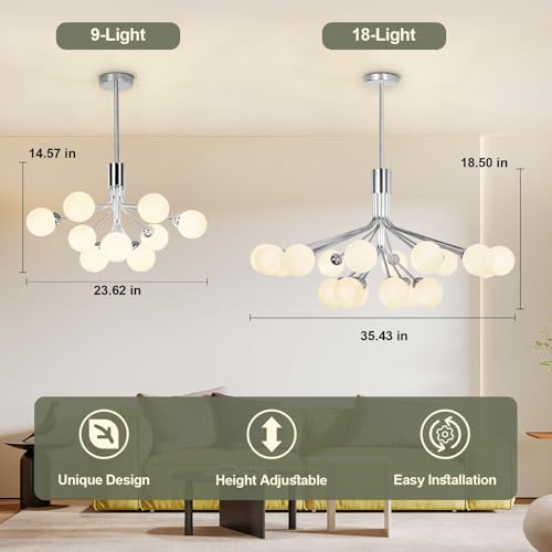 Sputnik Chandelier for Dining Room Living Room Kitchen Island
